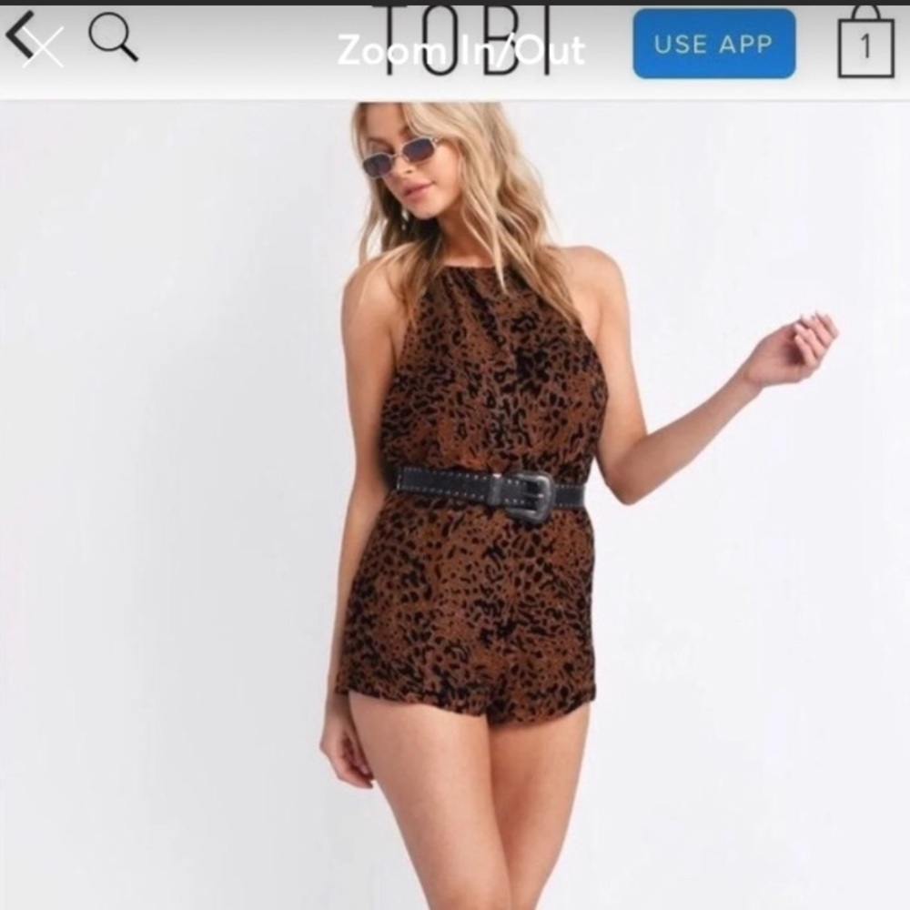 Cheetah/leopard romper